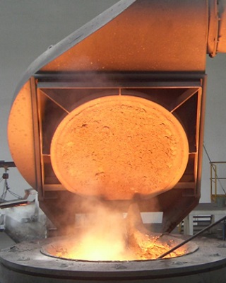 中频电炉施工现场